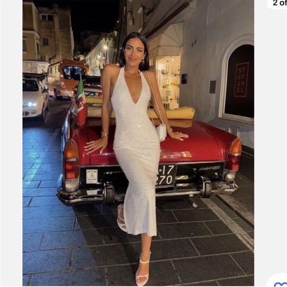 ZARA MIRRORS HALTER DRESS - Picture 5 of 16